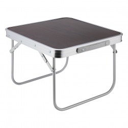 ALSANIDI, Foldable Aluminum Table, Foldable Table for Outdoor and Home Gardens, Brown, Size 40*40*29 Cm