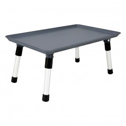 ALSANIDI, Foldable Plastic Camping Table, Foldable Table for Outdoor and Home Gardens, Gray, Size 39.5*24.5*18 Cm