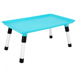 ALSANIDI, Foldable Plastic Camping Table, Foldable Table for Outdoor and Home Gardens, Turquoise, Size 39.5*24.5*18 Cm