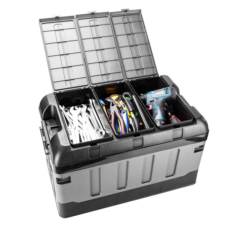 DPT, Plastic Tool Box, Kit Box, Black*Gray, Size 57*33*34.5 Cm