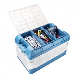 DPT, Plastic Tool Box, Kit Box, Blue*White, Size 57*33*34.5 Cm