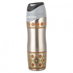 ALSANIDI, Stainless steel thermos mug, Najdi cup, Gray, capacity 500 ml