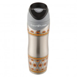 ALSANIDI, Stainless steel thermos mug, Najdi cup, Gray, capacity 500 ml