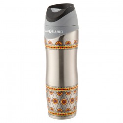 ALSANIDI, Stainless steel thermos mug, Najdi cup, Gray, capacity 500 ml