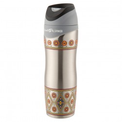 ALSANIDI, Stainless steel thermos mug, Najdi cup, Gray, capacity 500 ml