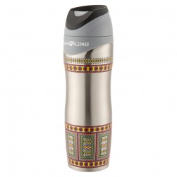 ALSANIDI, Stainless steel thermos mug, Najdi cup, Gray, capacity 500 ml