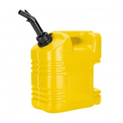 DPT, Thick Fuel and Gasoline Tank, 
Portable Plastic Petrol Container, Yellow, capacity 10 L