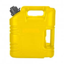 DPT, Thick Fuel and Gasoline Tank, 
Portable Plastic Petrol Container, Yellow, capacity 10 L