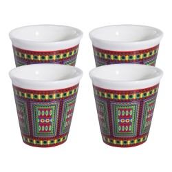 ALSANIDI, Najdi inscription cup, Coffee cup for trips and travel, Green, Set 4 pcs capacity 100 ml