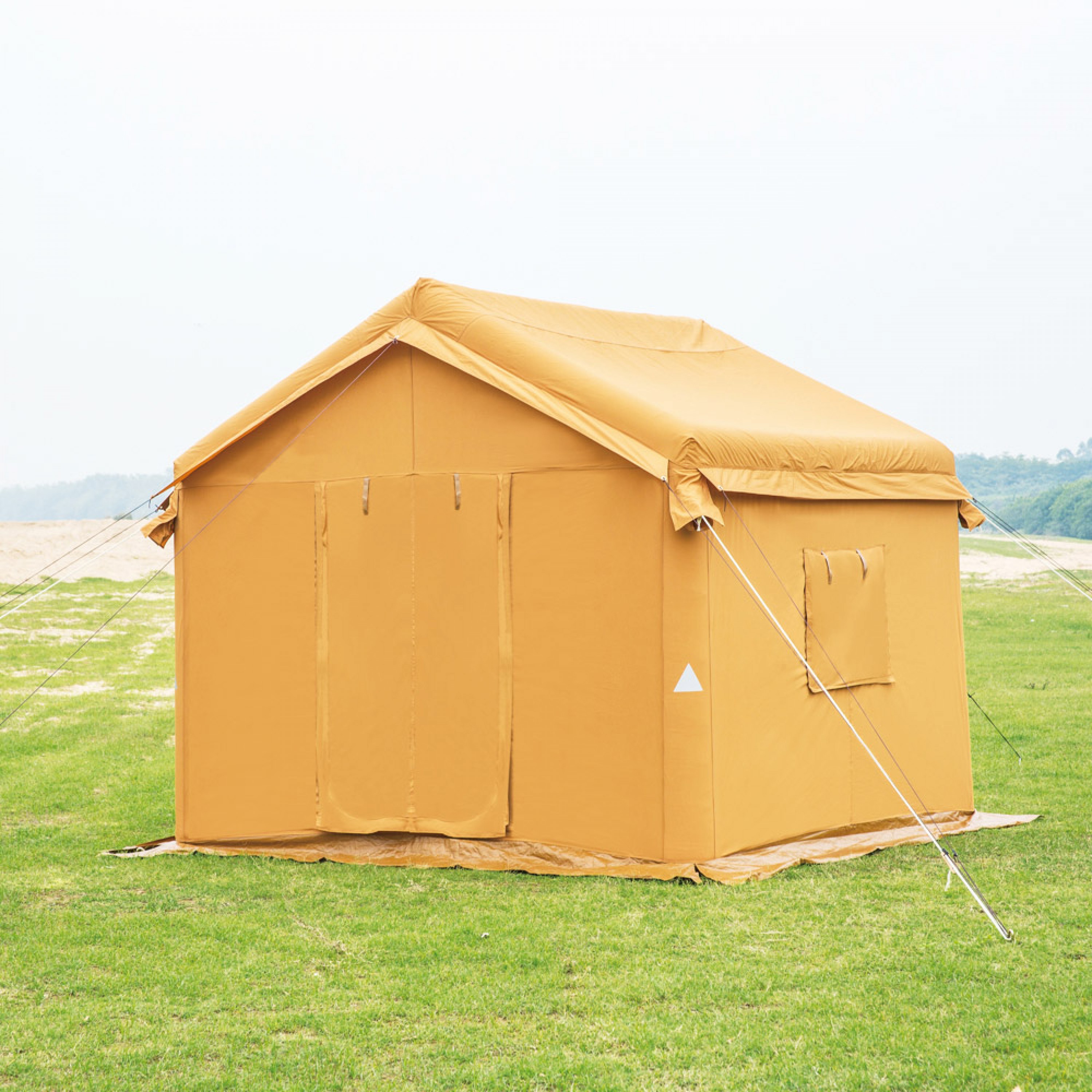 السنيدي، خيمة رحلات هوائية قماش قطني، خيمة نفخ بالهواء، رملي، مقاس 300*300 سم