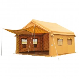السنيدي، خيمة رحلات هوائية قماش قطني، خيمة نفخ بالهواء، رملي، مقاس 400*400 سم