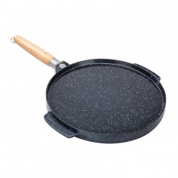 ALSANIDI, Grill saj, Burger Griling saj, Black, Size 28 Cm