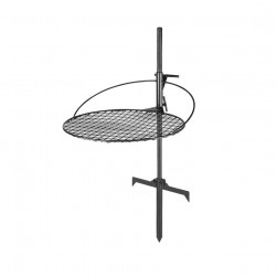 DPT, Barbecue grill for open places, Stainless steel holder, Black, Size 48*86 Cm