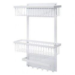 ALSANIDI, kitchen utensiL storage rack, Magnetic hanging rack, White, Size 26*11.5*49 Cm