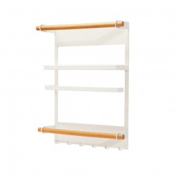 ALSANIDI, kitchen utensiL storage rack, Magnetic hanging rack, White, Size 27.5*7.5*34 Cm