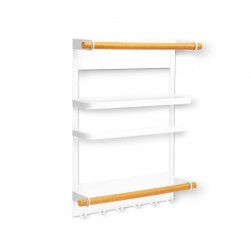 ALSANIDI, kitchen utensiL storage rack, Magnetic hanging rack, White, Size 27.5*7.5*34 Cm