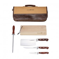 ALSANIDI, knives bag set, Butcher bag, Kaki, Size 36*16*7Cm