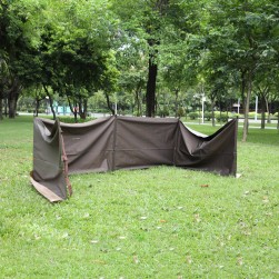 ALSANIDI, Foldable windbreak for trips, Camping Curtain, Coffee Brown, Size 600*125Cm