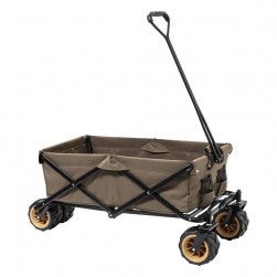 ALSANIDI, Garden Cart and Wheelbarrow, Foldable Utility Cart, Black, Size 123*51*121 Cm