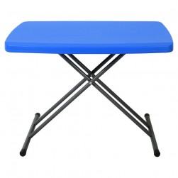 ALSANIDI, Aluminum Adjustable Table, Foldable Table for Outdoor and Home Gardens, Blue, Size 50*77 Cm