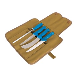 ALSANIDI, Butcher knives set, Cutting Knives, Turquoise, Set 4 pcs