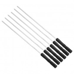 ALSANIDI, BBQ skewers set, Skewer, Silver, Set 6 pcs Size 43.5 Cm