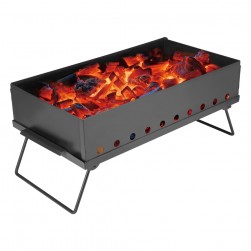 ALSANIDI, Charcoal grill for trips, Portable Charcoal Grill, Black, Size 30*55 Cm