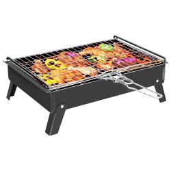 ALSANIDI, Charcoal grill for trips, Portable Charcoal Grill, Black, Size 35*50 Cm