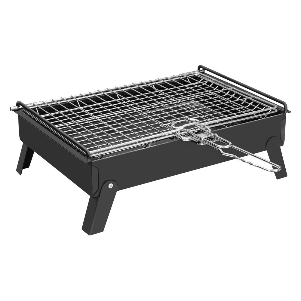 ALSANIDI, Charcoal grill for trips, Portable Charcoal Grill, Black, Size 35*50 Cm