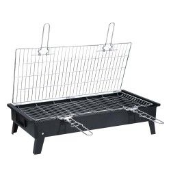 ALSANIDI, Charcoal grill for trips, Portable Charcoal Grill, Black, Size 35*70 Cm