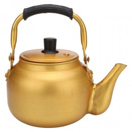 السنيدي، ابريق شاي نحاس، اصفر، سعة 0.75 لتر