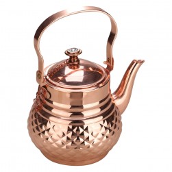 ALSANIDI, Stainless steel teapot, Teapot, Coppery, capacity 1.8 L