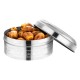 ALSANIDI, Aluminum dates Storage, Dates bowel, Silver, Size 12 Cm