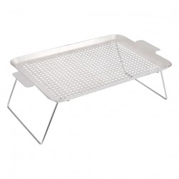 ALSANIDI, Galvanized iron utensiL drying table, Drying Rack, Silver, Size 50*30*17.5 Cm