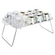 ALSANIDI, Galvanized iron utensiL drying table, Drying Rack, Silver, Size 42.5*25.5*16 Cm