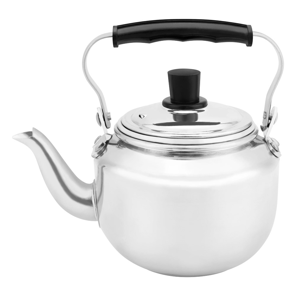 ALSANIDI, Aluminum teapot, Teapot, Silver, Size 16 Cm