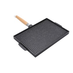 ALSANIDI, Grill pan, Burger Grill Saj, Black, Size 24.5*36 Cm