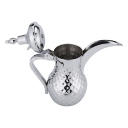 ALSANIDI, Raslan Indian Stainless steel Arabic Coffee Dallah, Raslan Dallah, Silver, capacity 0.8 L