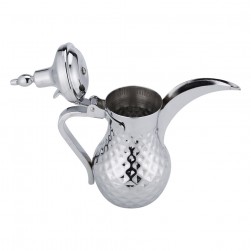 ALSANIDI, Raslan Indian Stainless steel Arabic Coffee Dallah, Raslan Dallah, Silver, capacity 0.8 L