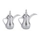 ALSANIDI, Raslan Indian Stainless steel Arabic Coffee Dallah, Raslan Dallah, Silver, capacity 0.8 L