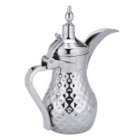 السنيدي، دلة قهوة عربية رسلان ستانلس ستيل، فضي، سعة 1.35 لتر