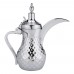 السنيدي، دلة قهوة عربية رسلان ستانلس ستيل، فضي، سعة 1.35 لتر