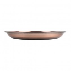 ALSANIDI, Stainless Steel bowel, Trips plates, Bronze, Size 30 Cm