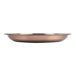 ALSANIDI, Stainless Steel bowel, Trips plates, Bronze, Size 35 Cm