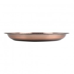 ALSANIDI, Stainless Steel bowel, Trips plates, Bronze, Size 35 Cm