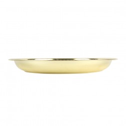 ALSANIDI, Stainless Steel bowel, Trips plates, Gold, Size 30 Cm