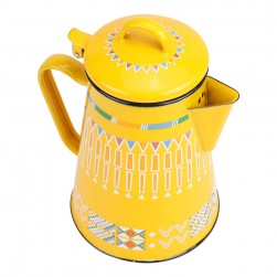 ALSANIDI, Al-Qatt Al-Asiri milk Jar Dallah, Coffee Dallah, Yellow, capacity 2.4 L