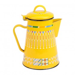 ALSANIDI, Al-Qatt Al-Asiri milk Jar Dallah, Coffee Dallah, Yellow, capacity 2.4 L