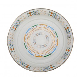 ALSANIDI, Al-Qatt Al-Asiri Inscription Chinko plate, Al-Qatt Al-Asiri Chinko plate, Beige, Size 30 Cm