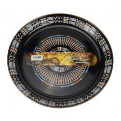 ALSANIDI, Al-Qatt Al-Asiri Inscription Chinko plate, Al-Qatt Al-Asiri Chinko plate, Black, Size 20 Cm